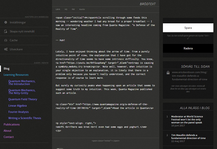 Utveckling och interaktionsdesign - Red Panda CMS | Interaktionsdesign | Kod