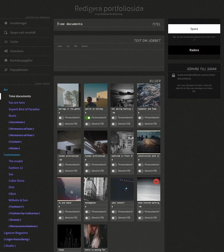 Utveckling och interaktionsdesign - Red Panda CMS | Interaktionsdesign | Kod
